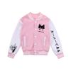 NICNZQI Kids Varsity Jacket Girls Bomber Jacket Baseball Jacket for Boys with Pocket Coat (Pink-Cat,10 Years,10 Years) view 1