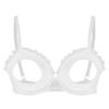Lejafay Women's Lace Floral Hollow Out Open Nipples Bralette Wire-Free Unlined Bra Top Babydoll White D Small view 1