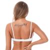 Lejafay Women's Lace Floral Hollow Out Open Nipples Bralette Wire-Free Unlined Bra Top Babydoll White D Small view 4