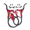 BUCKLOS Zoom MTB Hydraulic Disc Brakes Set, Left Front 800mm Right Rear 1450mm Mountain Bike Hydraulic Brake Aluminum Alloy Levers with Dual Piston Calipers PM/is Adapter view 1