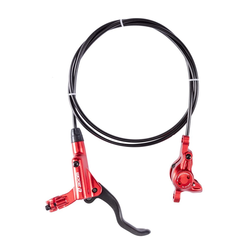 BUCKLOS Zoom MTB Hydraulic Disc Brakes Set, Left Front 800mm Right Rear 1450mm Mountain Bike Hydraulic Brake Aluminum Alloy Levers with Dual Piston Calipers PM/is Adapter