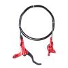 BUCKLOS Zoom MTB Hydraulic Disc Brakes Set, Left Front 800mm Right Rear 1450mm Mountain Bike Hydraulic Brake Aluminum Alloy Levers with Dual Piston Calipers PM/is Adapter view 1