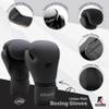 Kruzak Unisex Matte Black Boxing Gloves, Focus Mitts and Head Gear Set for Kickboxing and Muay Thai MMA Training | Fitness Kit for Martial Arts and Karate - 10oz Glove - Large/X-Large Head Gear view 3