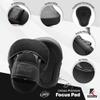 Kruzak Unisex Matte Black Boxing Gloves, Focus Mitts and Head Gear Set for Kickboxing and Muay Thai MMA Training | Fitness Kit for Martial Arts and Karate - 10oz Glove - Large/X-Large Head Gear view 4