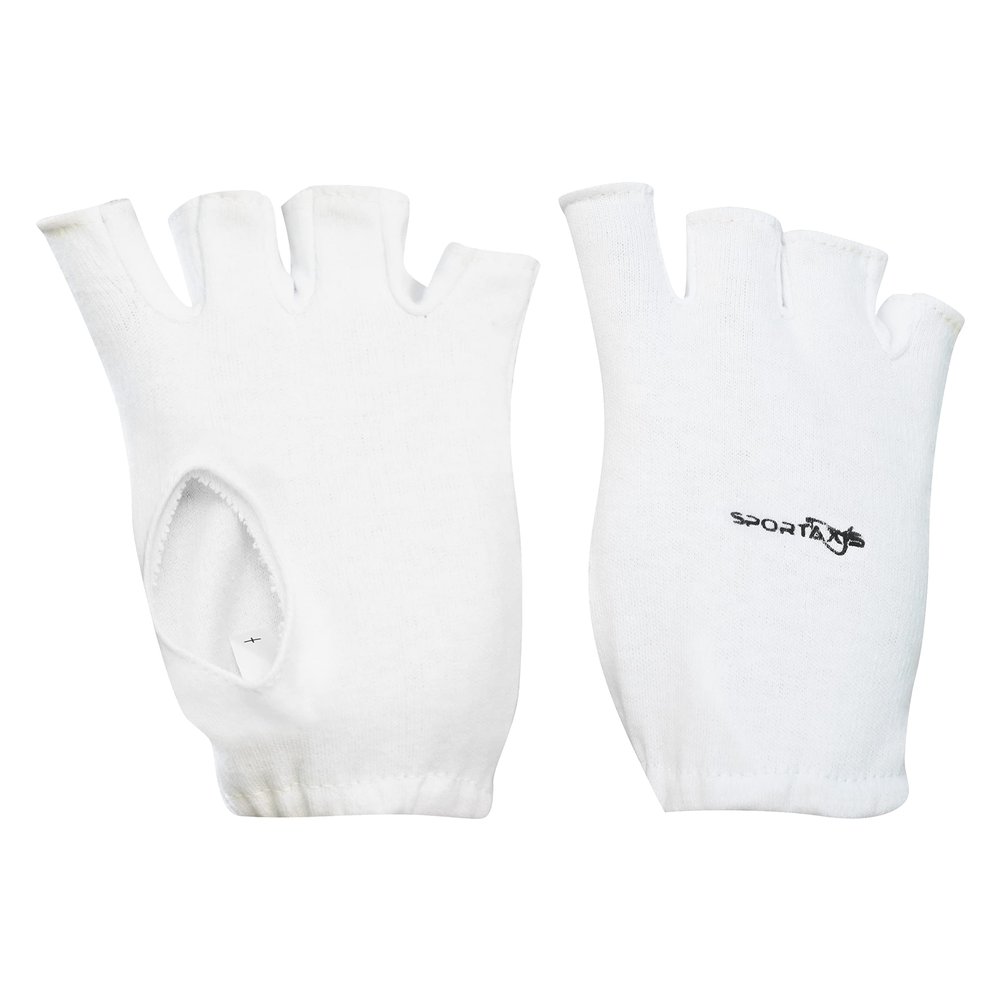 SPORTAXIS 100% Cotton Inner Cricket Gloves for Batting & Wicket Keeping | Comfortable, Breathable, Durable | Full Hand Coverage | Lightweight | White