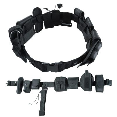 AMGSH 10 in 1 Duty Belt Law Enforcement Modular Equipment System Security Tactical Duty Utility Belt Pouches Black