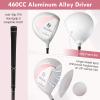 GYMAX Complete Golf Club Set for Women, 14 PCS Right Hand Golf Set with #1 Driver & #3 Fairway & #4 Hybrid & #6/#7/#8/#9/#P Irons, Putter & Head Covers, Ladies Golf Clubs Full Set (Pink) view 4