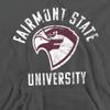 Fairmont State University Official Falcons Logo Unisex Adult Pull-Over Hoodie,Charcoal, Medium view 2