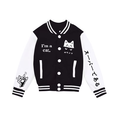 NICNZQI Kids Varsity Jacket Girls Bomber Jacket Baseball Jacket for Boys with Pocket Coat (Black-A,2T,2 Years)