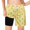 Bobiano Boys Swim Trunks with Boxer Brief Liner Compression Swim Shorts Quick Dry Bathing Suit Swimwear 5-20 Years Yellow view 1