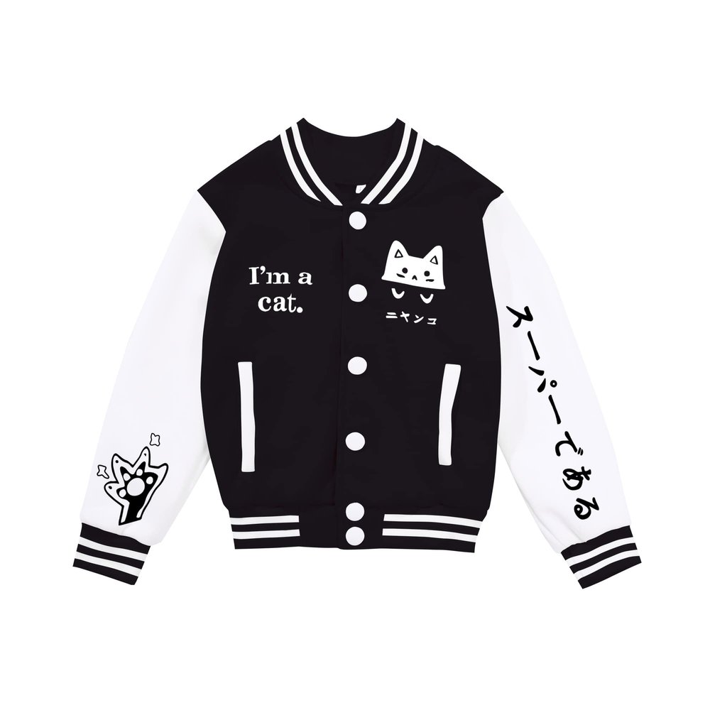 NICNZQI Kids Varsity Jacket Girls Bomber Jacket Baseball Jacket for Boys with Pocket Coat (Black-A,8 Years,8 Years)