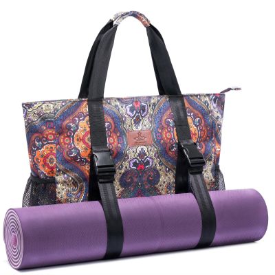 Heathyoga Multi-Functional Yoga Mat Carrier with Large Pocket, Gym Bag for Women