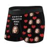 Custom Men's Boxer Briefs with Girlfriend Wife Women's Pet Photo Face and Customized Socks 16 inch, Personalized Underwear Underpants Funny Gifts for Men Husband Boyfriend Fathers Day Christmas view 3