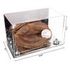 Better Display Cases Acrylic Catchers Glove Display Case with Mirror, Silver Risers and Mirror Base (A011/V16) view 2