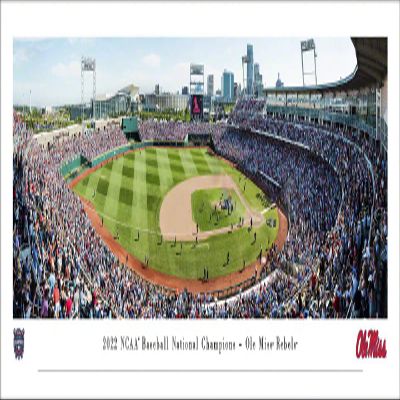 Ole Miss Rebels, 2022 College World Series Champions - Unframed 40 x 13.5 Poster by Blakeway Panoramas