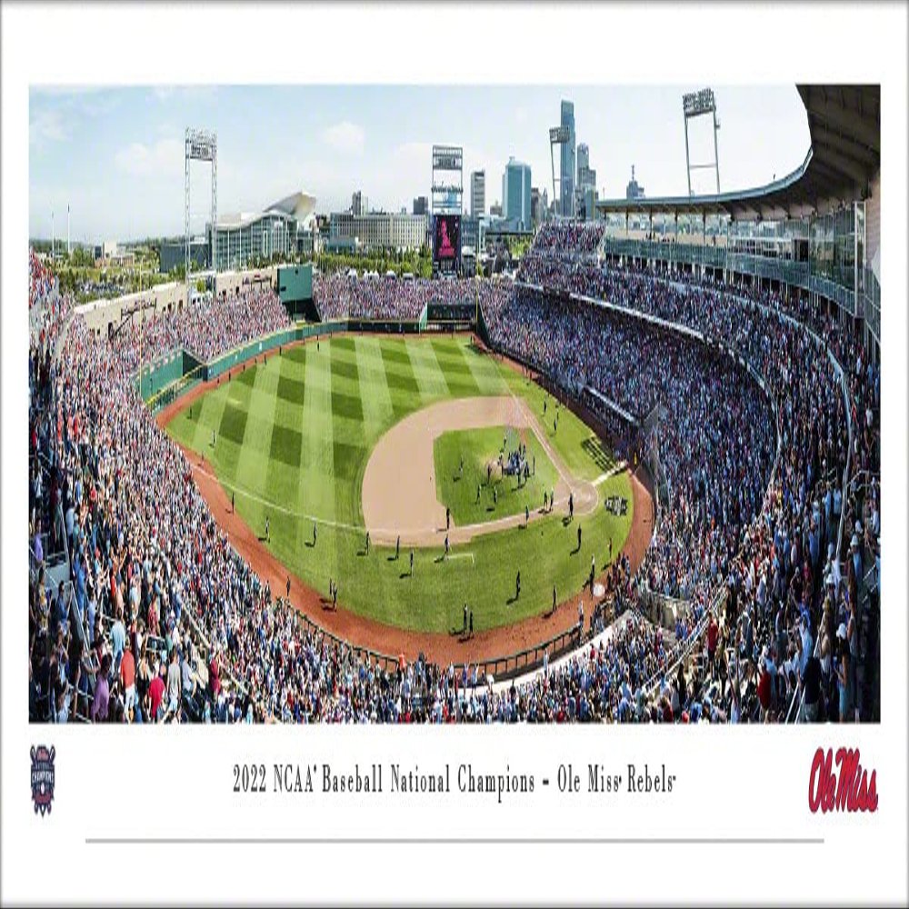 Ole Miss Rebels, 2022 College World Series Champions - Unframed 40 x 13.5 Poster by Blakeway Panoramas