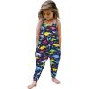 AnFeng Girls Summer Crew Neck Romper High Waist Crewneck Playsuit Trousers Clothes Outfits Casual Beach Short (Navy, 1-2 Years) view 2