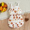 AnFeng Girls Ruffle Sleeve Jumpsuit Summer Outfits Clothes Trousers Clothes Outfits Casual Beach Short (Brown, 18-24 Months) view 3