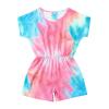 AnFeng Girls Ruffle Sleeve Jumpsuit Long Romper Jumpsuit Trousers Clothes Outfits Elastic Waisted Shorts (Pink, 12-13 Years) view 2