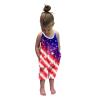 AnFeng Girls Summer Crew Neck Romper High Waist Crewneck Playsuit Backless Harem Strap Romper Casual Beach (Purple, 2-3 Years) view 1