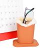 Baitaihem Pack of 2 Plush Lined Eyeglasses Holder Stand Protective Glasses Case For Desks Or NightstandsBlack&Brown view 3