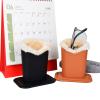 Baitaihem Pack of 2 Plush Lined Eyeglasses Holder Stand Protective Glasses Case For Desks Or NightstandsBlack&Brown view 4