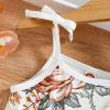 AnFeng Girls Ruffle Sleeve Jumpsuit High Waist Crewneck Playsuit Off Shoulder Floral Print Jumpsuits (White, 12-18 Months) view 4