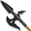 Honshu Halberd Spear | High Carbon Steel | Black Oxide Coating | Cross Cut-Out Accent | Length 19 3/5 view 1