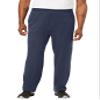 KingSize Men's Big & Tall Lightweight Jersey Open-Bottom Sweatpants - 5XL, Heather Navy view 1