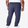 KingSize Men's Big & Tall Lightweight Jersey Open-Bottom Sweatpants - 5XL, Heather Navy view 2