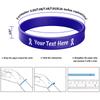 Harborway Custom Rubber Bracelets Personalized Silicone Wristbands with Your Own Text, 10 Pieces Customized Silicone Wirstbands for Party, Events, Gifts, Awareness, Activities view 4