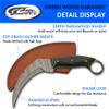 SANZ Damascus Hunting Knife 9 Inch - Green Fixed Blade Camping Knife with Micarta Handle, Full Tang Blade & Sheath for Hunting, Camping & Outdoor uses for Men view 2
