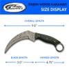 SANZ Damascus Hunting Knife 9 Inch - Green Fixed Blade Camping Knife with Micarta Handle, Full Tang Blade & Sheath for Hunting, Camping & Outdoor uses for Men view 3