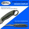 SANZ Damascus Hunting Knife 9 Inch - Green Fixed Blade Camping Knife with Micarta Handle, Full Tang Blade & Sheath for Hunting, Camping & Outdoor uses for Men view 4