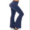 ALWAYS Women's Casual Flare Pants - Buttery Soft Bell Bottom Palazzo Navy S view 1