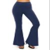ALWAYS Women's Casual Flare Pants - Buttery Soft Bell Bottom Palazzo Navy S view 2