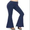 ALWAYS Women's Casual Flare Pants - Buttery Soft Bell Bottom Palazzo Navy S view 3