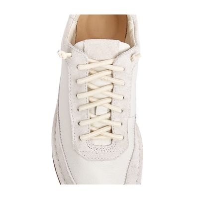 2 Pair Elastic No Tie Shoe Laces Tieless Shoelaces for Sneakers Shoes, One Size Fits All for Kids and Adults Beige 47"
