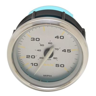 Faria Boat Speedometer Gauge SE9985A | Kronos Silver 50 MPH 3 1/4 Inch