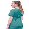 Adar Pro Scrubs for Women - Elevated V-Neck Scrub Top - P4212 - Heather Hunter - L view 2