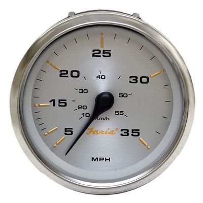 Faria Boat Speedometer Gauge SE9874A | Kronos Silver 3 1/4 Inch