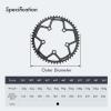 DJC Bike Chainring 110BCD Round Road Bike Chainring Narrow Wide Tooth 5 Arms Aluminum Lightweight for Force Red Rival s350 s900 36 38 40 42 44 46 48 50 52 (52T) view 3
