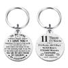 11th Anniversary Keychain Gifts, Steel Engraved 11 Year Anniversary Decorations, Happy Elven Year Anniversary for Men Husband Women Wife view 1