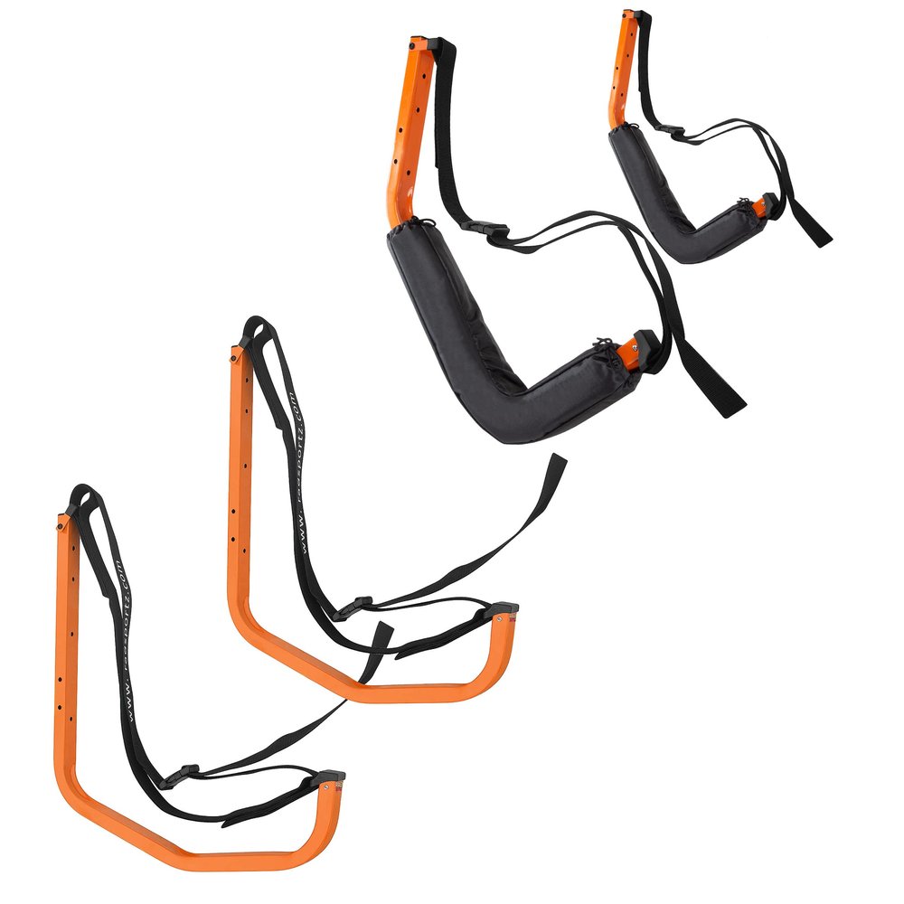 RAD Sportz Set of 2 Kayak Storage Systems Wall Mount Hooks with 125lbs Capacity Each for Hanging Kayaks, Snowboards, and Outdoor Sports Equipment