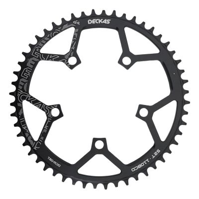 DJC Bike Chainring 110BCD Round Road Bike Chainring Narrow Wide Tooth 5 Arms Aluminum Lightweight for Force Red Rival s350 s900 36 38 40 42 44 46 48 50 52 (48T)