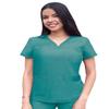 Adar Uniforms Pro Scrubs for Women - Sweetheart V-Neck Top - P4210 - Heather Hunter - 3X view 1