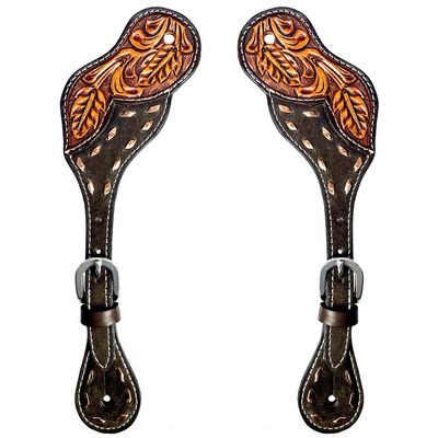 BAR H EQUINE Leather Spurs Straps for Adults Western Womens Spur Horse Riding Barrel Racing Show and Rodeo Strap Adult Women