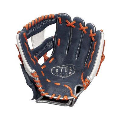 Easton | FUTURE ELITE Baseball Glove | 11" | I-Web | Left Hand Throw | Navy/Orange