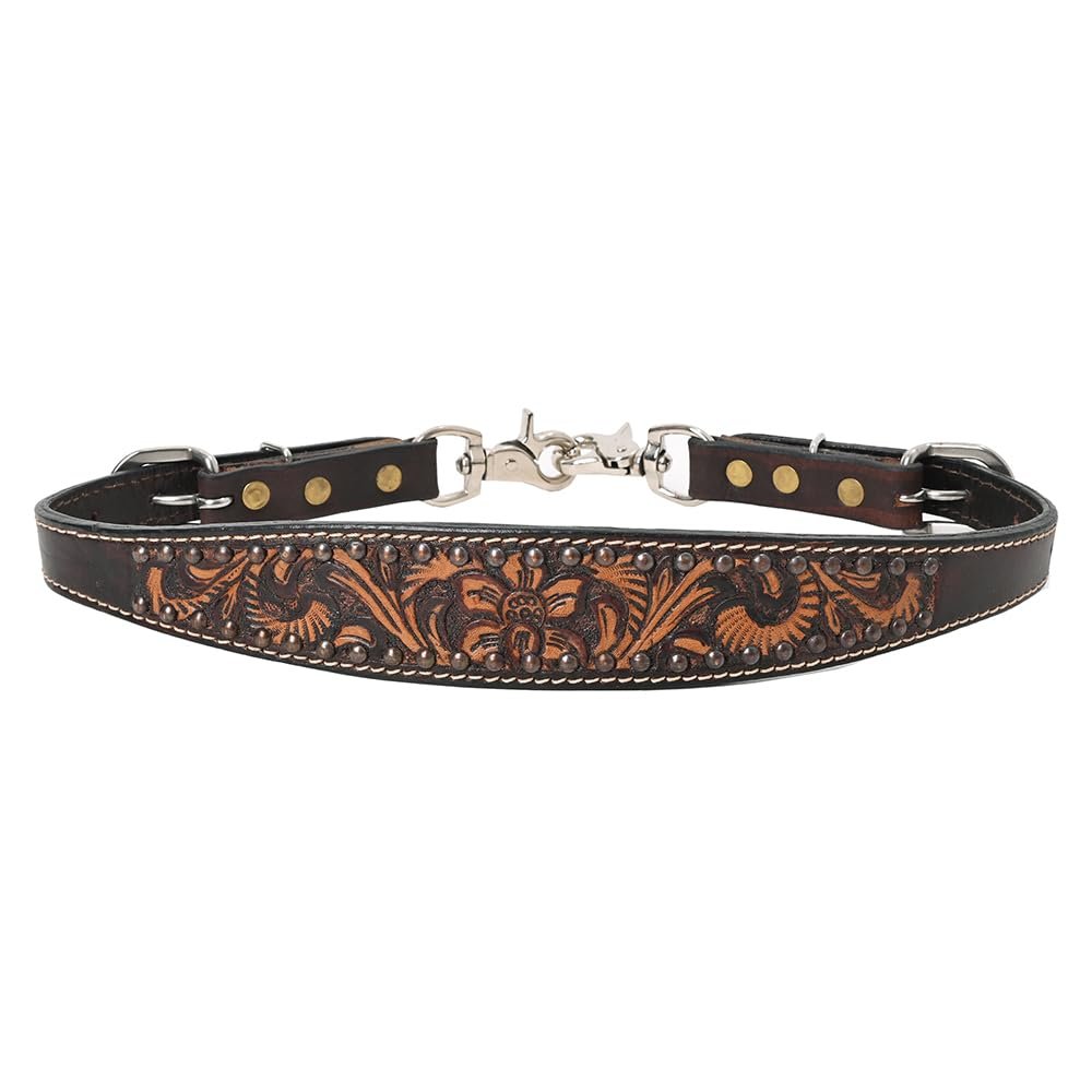 BAR H EQUINE Acorn Rhinestone Brown Wither Strap