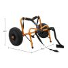 RAD Sportz Kayak Accessories Set  Wall Mounted Storage Hooks and Foldable Canoe Dolly with Airless Tires view 3